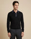 Camiseta Polo Classic Fit Perry Ellis CM00134 - Negro - Modelo plano americano lookbook