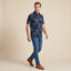 Camisa Sport CS00907-013 Azul Oscuro estampado geometrico - vista 2