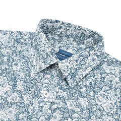 Camisa Sport Azul Classic Fit Perry Ellis CS00908