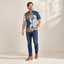 Camisa Sport Azul Classic Fit Perry Ellis CS00916