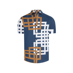 Camisa Sport Azul Classic Fit Perry Ellis CS00916