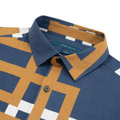 Camisa Sport Azul Classic Fit Perry Ellis CS00916