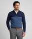 Sweater Perry Ellis Half Zip SW00095 - Azul Oscuro - Modelo frente medio