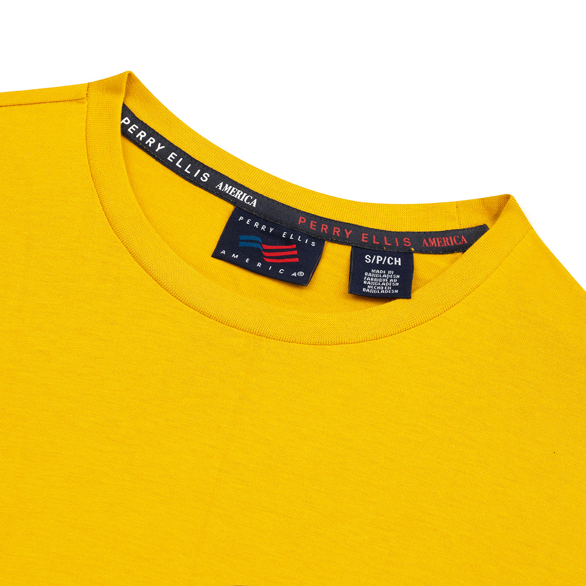 Camiseta amarilla con diseño de Perry Ellis TS00020082