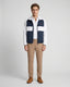 Chaqueta Rompevientos Perry Ellis Blanco CH00117 - Azul Oscuro - Modelo cuerpo completo