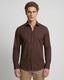 Camisa Sport Spread Collar Perry Ellis CS00699B - Cafe Oscuro - Modelo plano americano lookbook