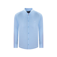 Camisa Sport Azul Claro Classic Fit Cuello Mao Austin Reed CS00921