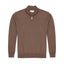 Sweater Guy Laroche Half Zip SW00071 - Café Oscuro - Frente ghost mannequin