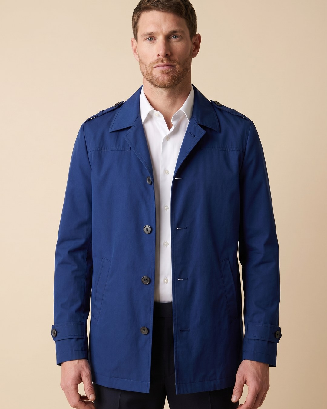 Chaqueta Perry Ellis CH00073 - Azul Rey - Modelo plano americano lookbook Imagen principal del producto
