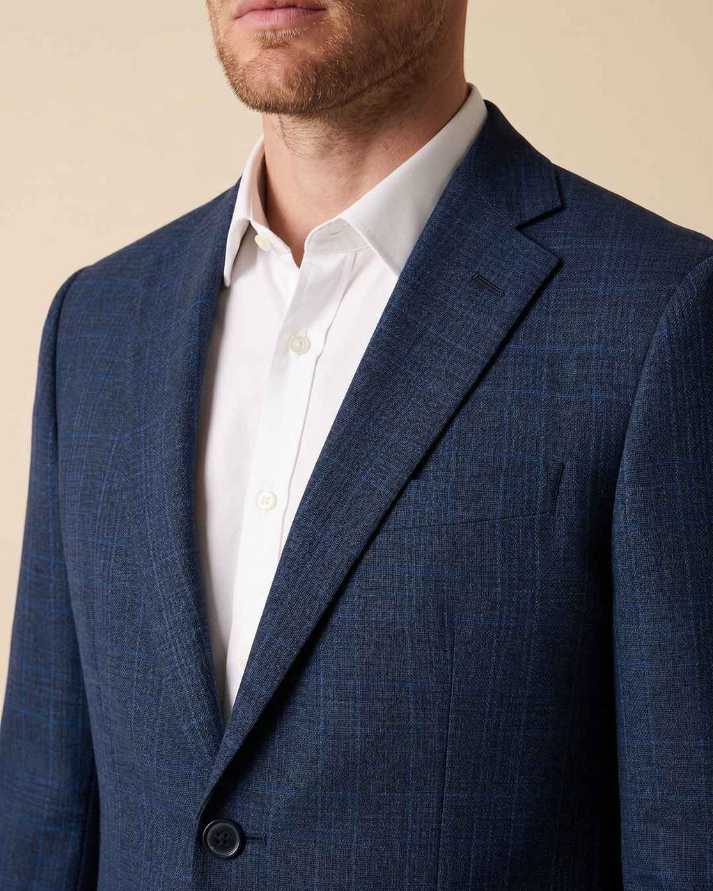 Vestido Classic Fit Austin Reed VE04252 - Azul Oscuro - Detalle textura