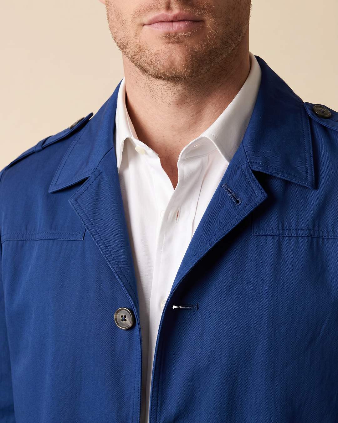 Chaqueta Perry Ellis CH00073 - Azul Rey - Detalle textura