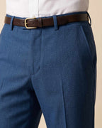 Pantalón Classic Fit Austin Reed PF00190C - Azul Oscuro - Detalle textura