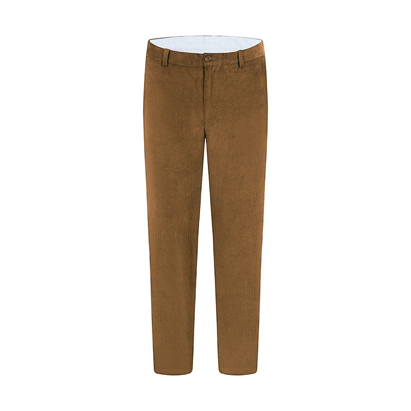 Pantalon Classic Fit Austin Reed PS00048A - Camel - Detalle pantalón