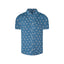 Camisa Sport Azul Medio Classic Fit Perry Ellis CS00884C