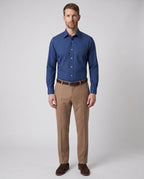 Camisa Formal Classic Fit Spread Collar Guy Laroche CC00001 - Azul Oscuro - Modelo cuerpo completo