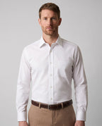 Camisa Formal Classic Fit Spread Collar Guy Laroche CC00001 - Blanco - Modelo frente medio