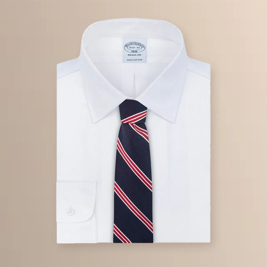 Camisa Formal Classic Fit Spread Collar Brooks Brothers CC00894GBB - Blanco - Frente ghost mannequin