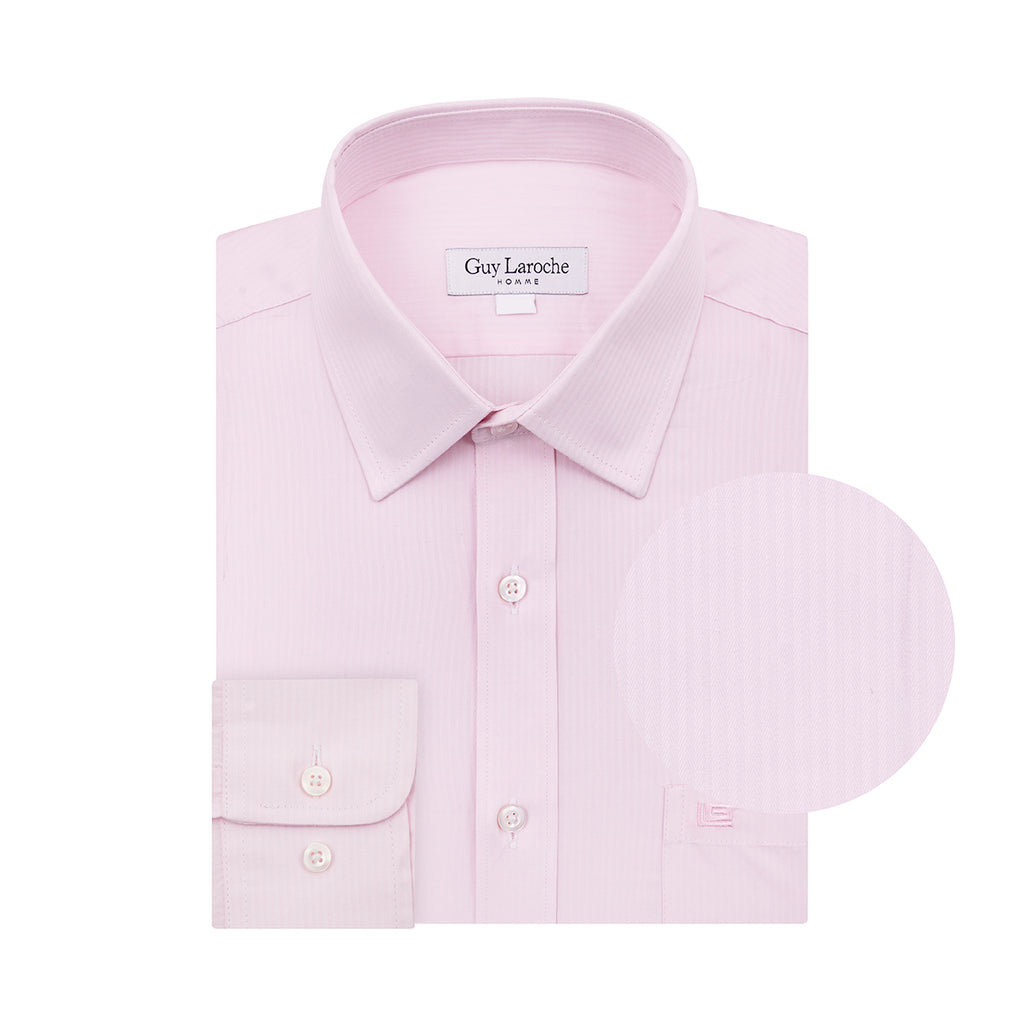 Camisa Formal Classic Fit Guy Laroche CC01059 - Rosa - modelo frente