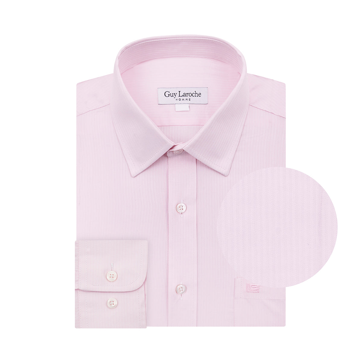 Camisa Formal Classic Fit Guy Laroche CC01059 - Rosa - modelo frente