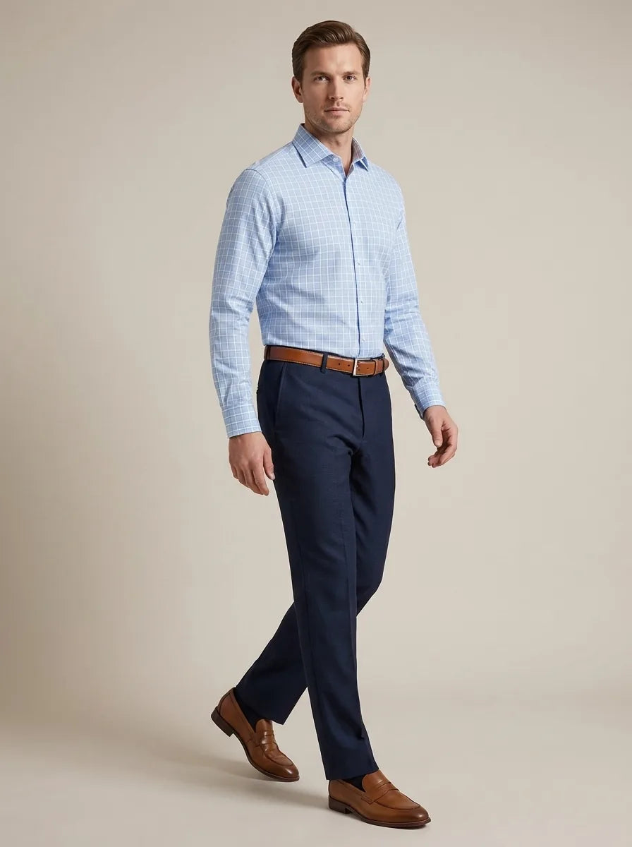 Camisa Formal Classic Fit Spread Collar Austin Reed CC01067 - Vista completa