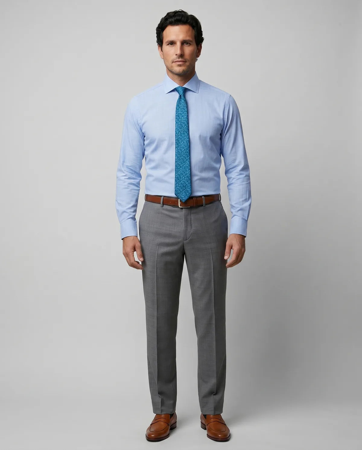 Camisa formal en color azul medio CC01068 Imagen secundaria del producto