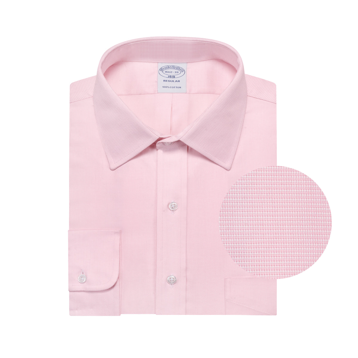 Camisa Manga Larga Color Rosado Marca Brooks Brothers CC01075