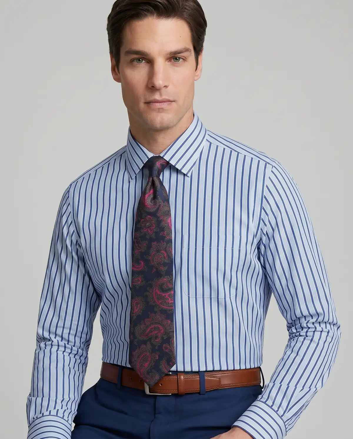 Camisa Formal Classic Fit Brooks Brothers CC01082 - (único) - Modelo frente medio Imagen principal del producto