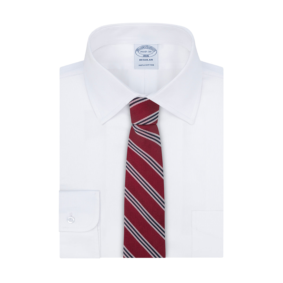 Camisa Formal Pinpoint Cuello Spread Classic Fit Wrinkle Resistant Brooks Brothers CC01085 Imagen principal del producto
