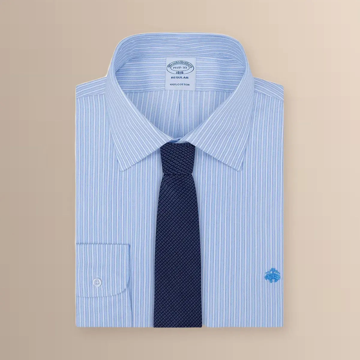 Camisa Formal Classic Fit Stripe Spread Collar Brooks Brothers CC01088 Imagen principal del producto