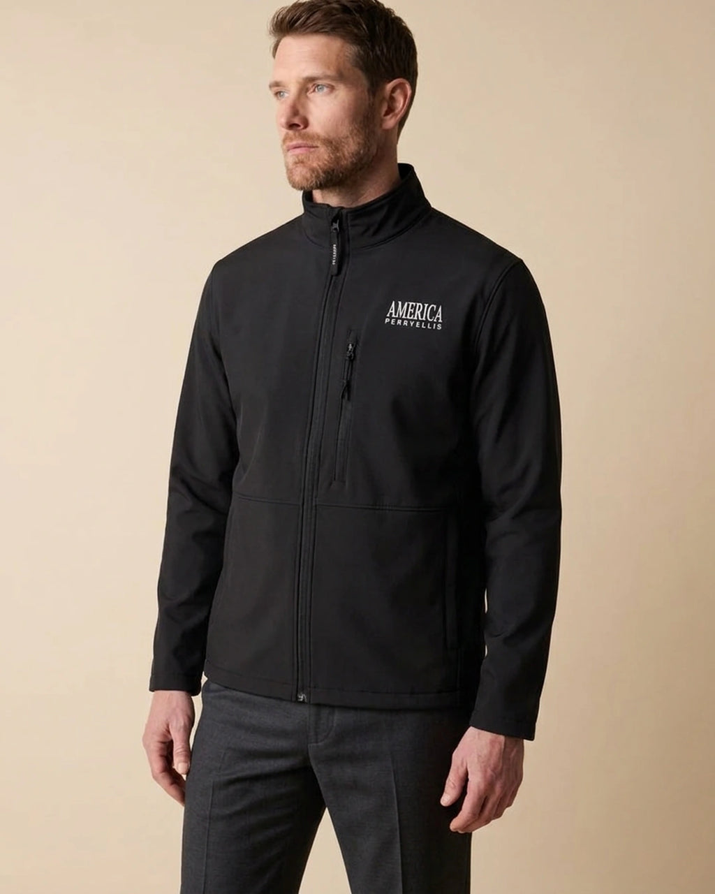 Chaqueta Térmica Perry Ellis CH00116 - Negro - Modelo frente medio