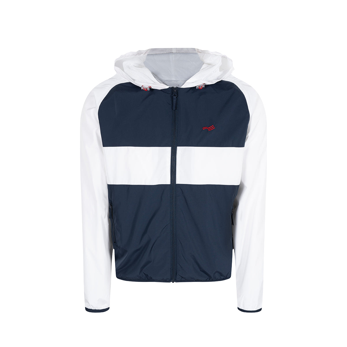 Chaqueta Rompevientos Perry Ellis Blanco CH00117 - Azul Oscuro - Frente ghost mannequin Imagen principal del producto
