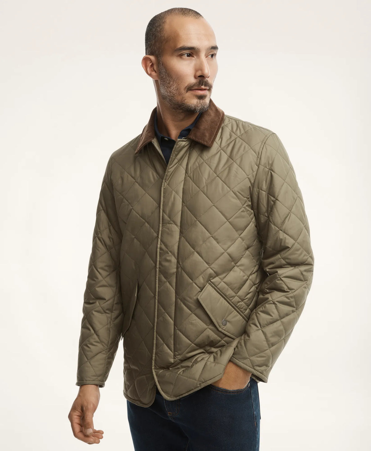 Chaqueta Verde Acolchada (Diamond Liner) - Brooks Brothers CH00131