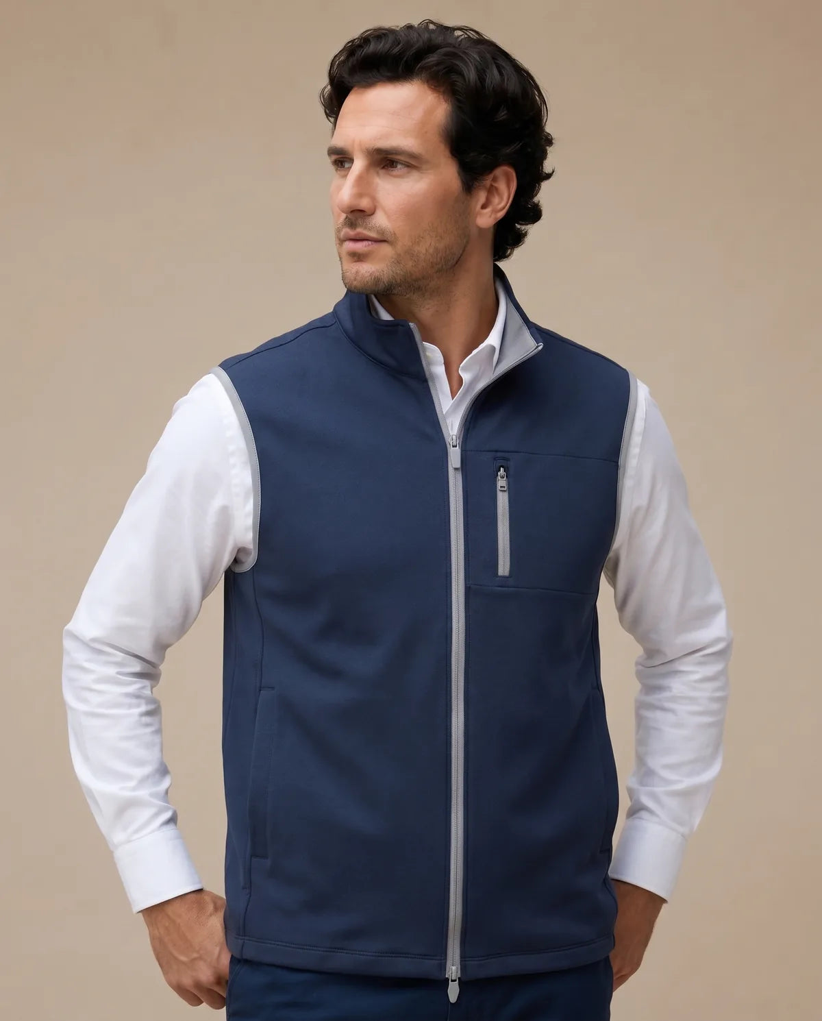 Chaleco Brooks Brothers Performance - Azul Oscuro - Modelo 1