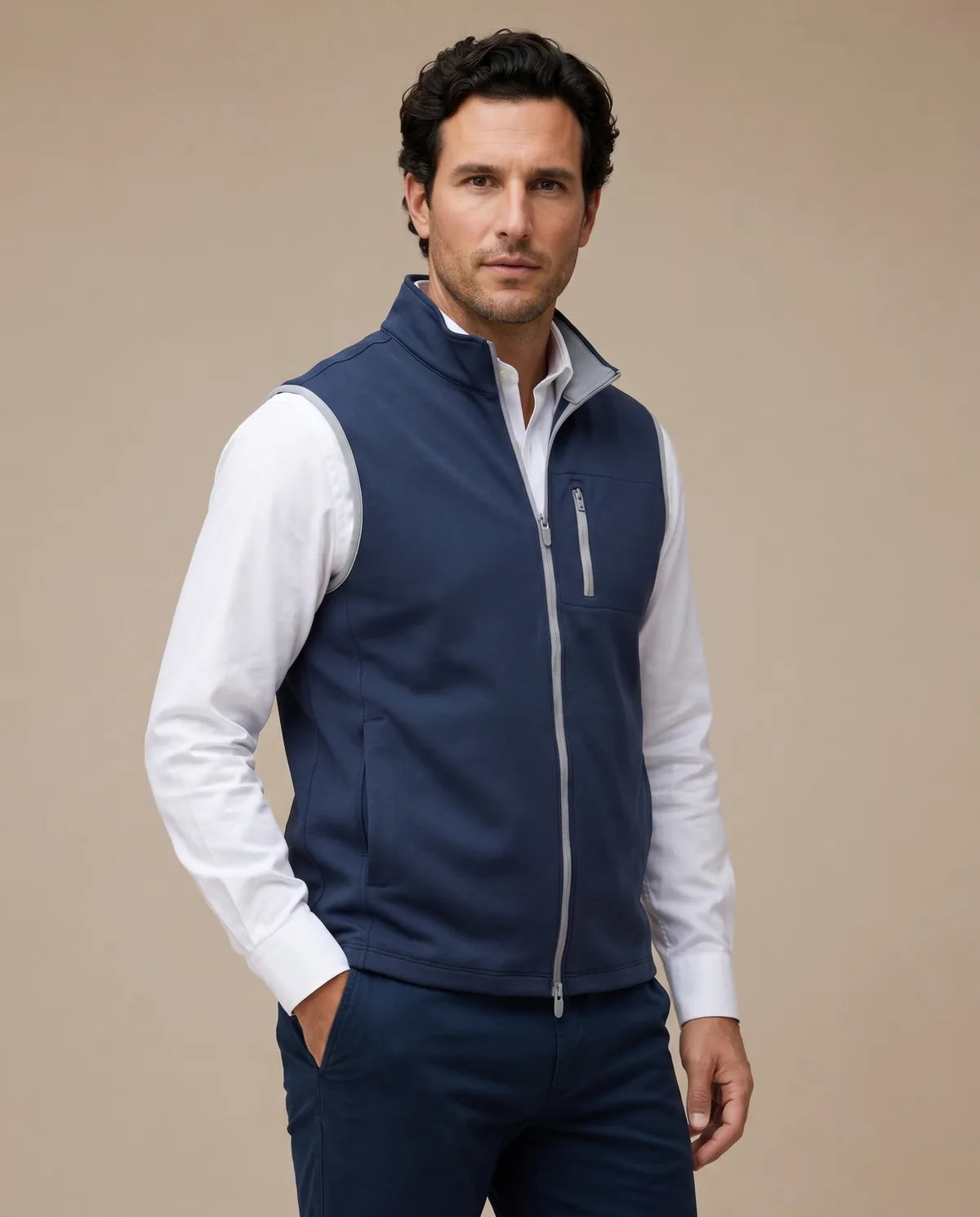 Chaleco Brooks Brothers Performance - Azul Oscuro - Modelo 3