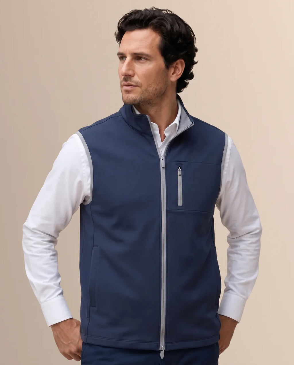 Chaleco Brooks Brothers Performance - Azul Oscuro - Modelo 1