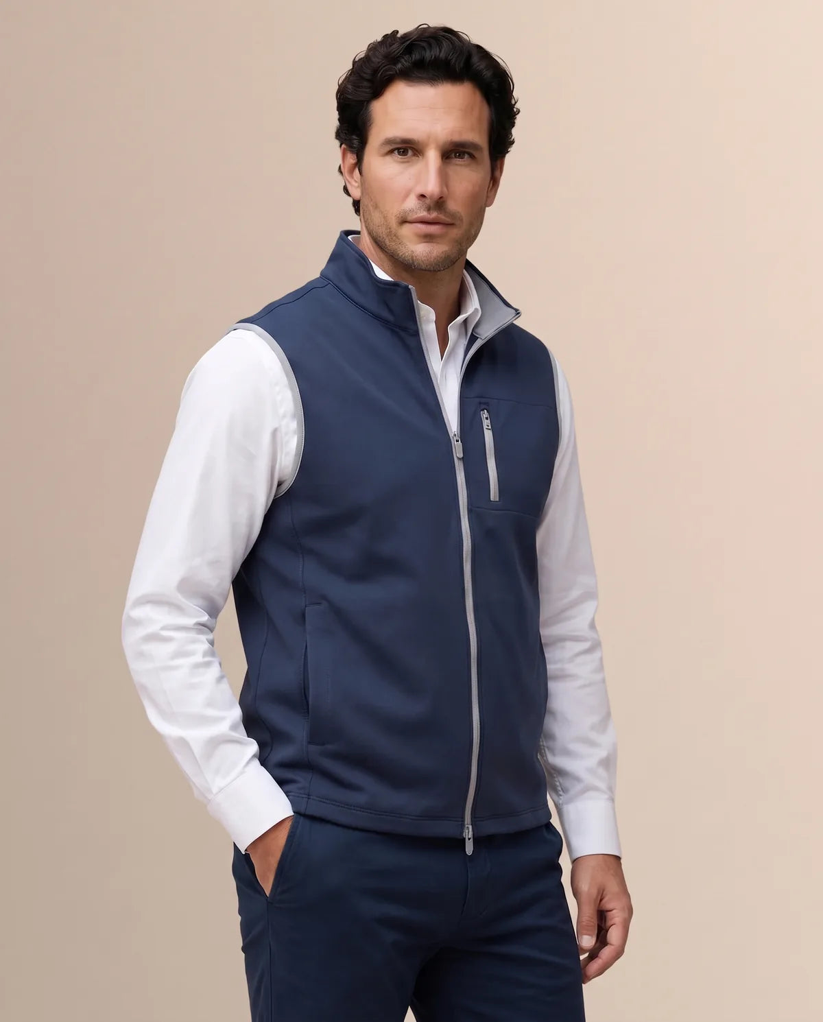 Chaleco Brooks Brothers Performance - Azul Oscuro - Modelo 3