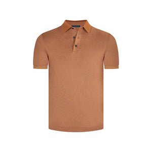 Camiseta tipo polo en color habano de Perry Ellis CM00129043