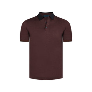 Camiseta tipo polo en color café de Perry Ellis CM00129052