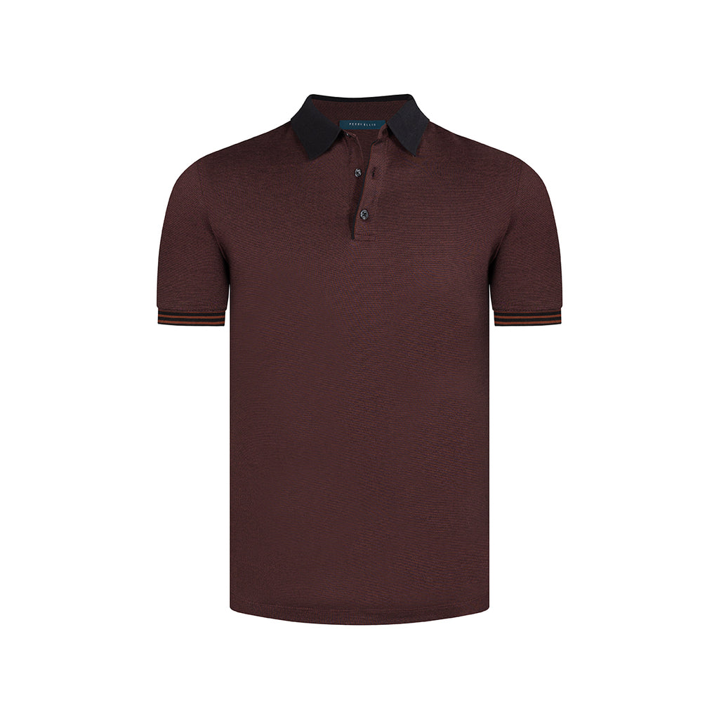 Camiseta Polo Classic Fit Perry Ellis CM00129 - Gris Claro - modelo