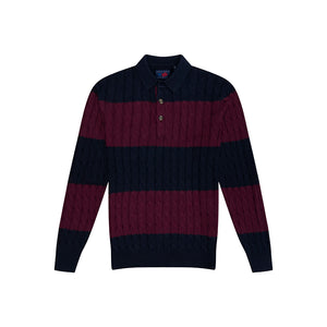 Sweater con botones en algodón color vinotinto Perry Ellis - SW00132151