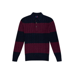 Sweater con botones en algod¢n color vinotinto Perry Ellis - SW00132151