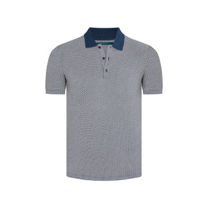 Camiseta tipo polo en azul de Perry Ellis CM00133013