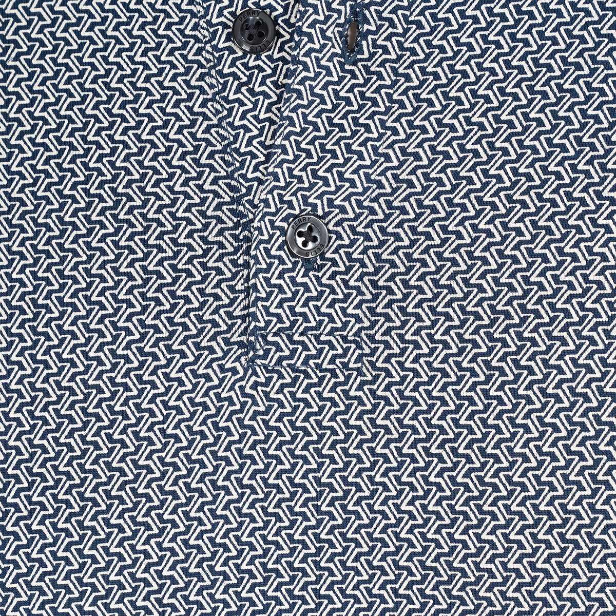 Camiseta tipo polo en azul de Perry Ellis CM00133013