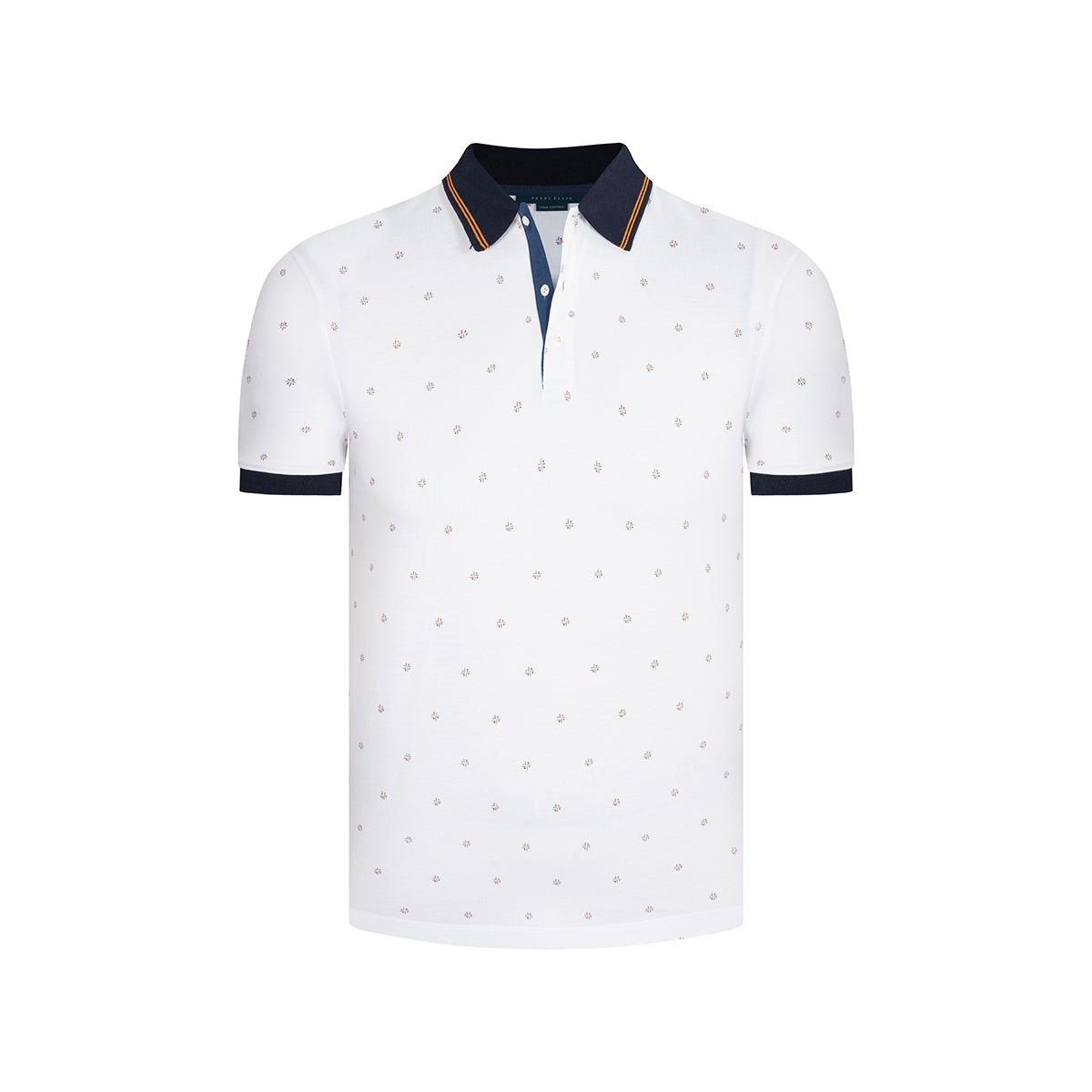 Camiseta tipo polo en color blanco de Perry Ellis CM00135000