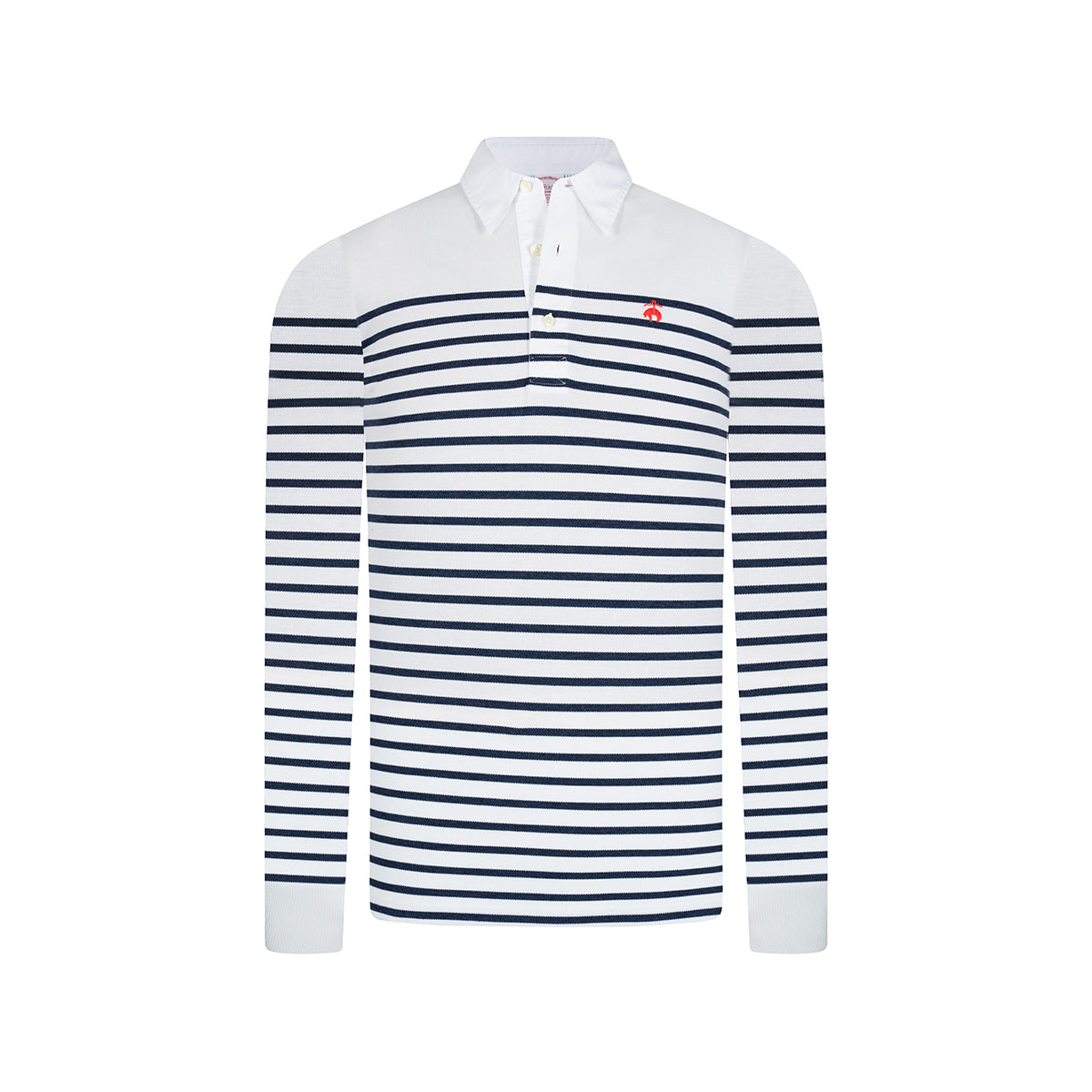 T-shirt Blanca Rayas Azules - Brooks Brothers CM00155
