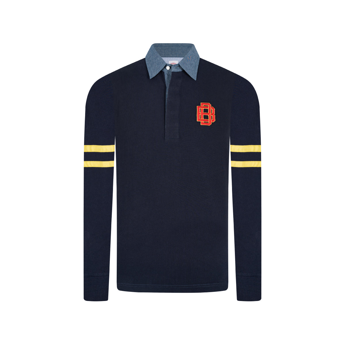 Camiseta Polo Rayas Cuello En Contraste Brooks Brothers CM00156 - Frente ghost mannequin Imagen principal del producto