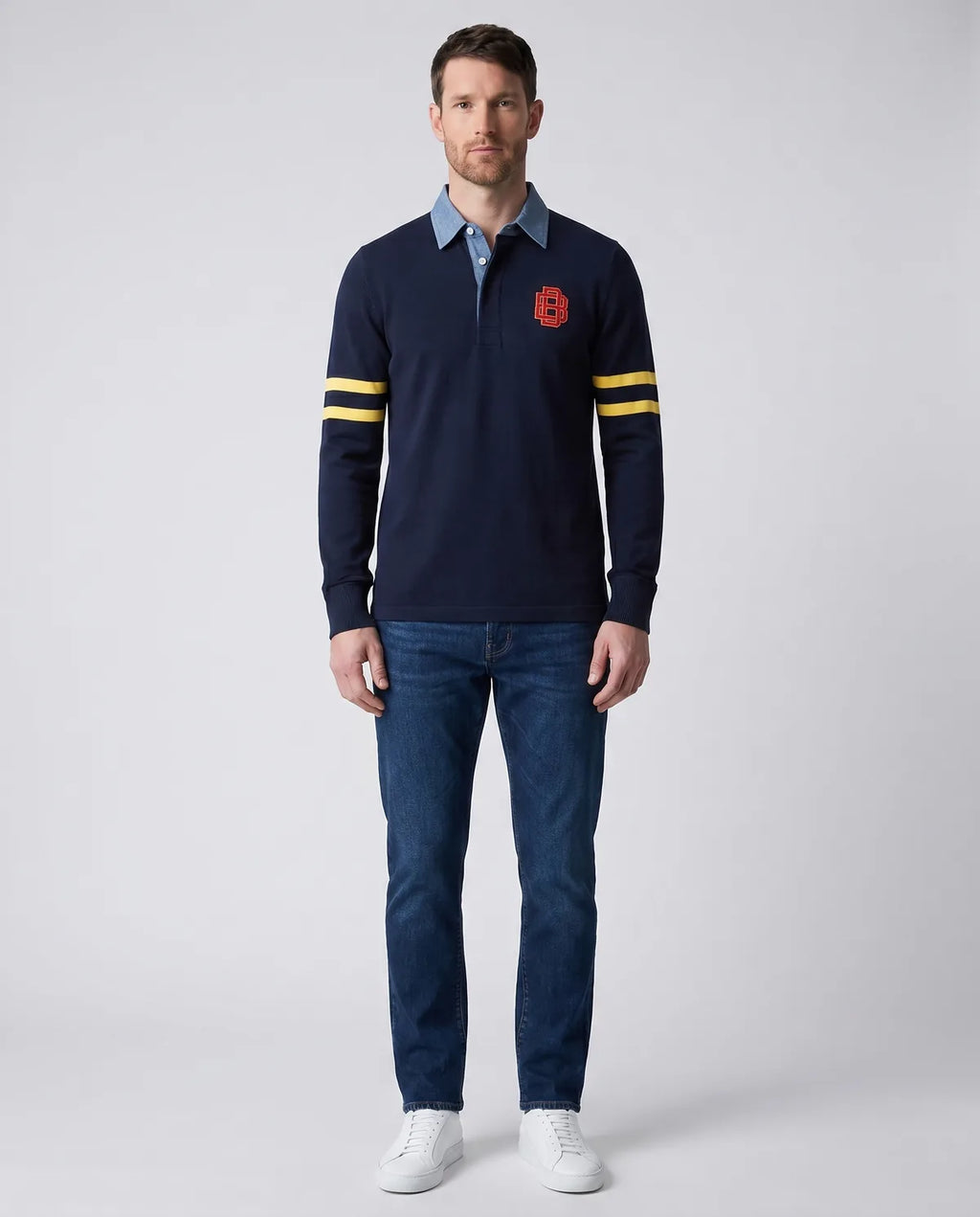 Polo Rayas Cuello Contraste Brooks Brothers - Modelo 2