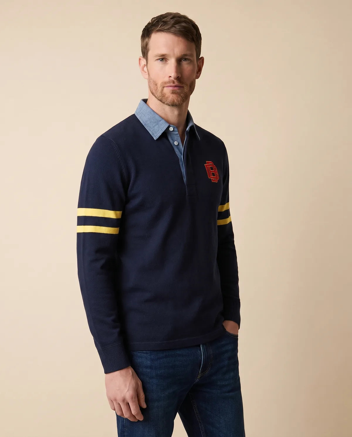 Polo Rayas Cuello Contraste Brooks Brothers - Modelo 3