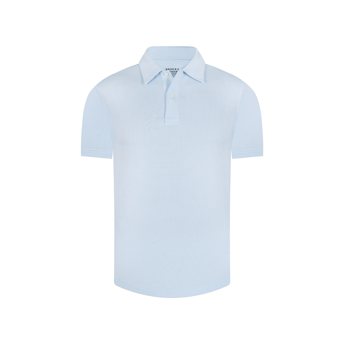 Camiseta Polo mini rayas Brooks Brothers CM00157 - Azul Medio - Frente ghost mannequin