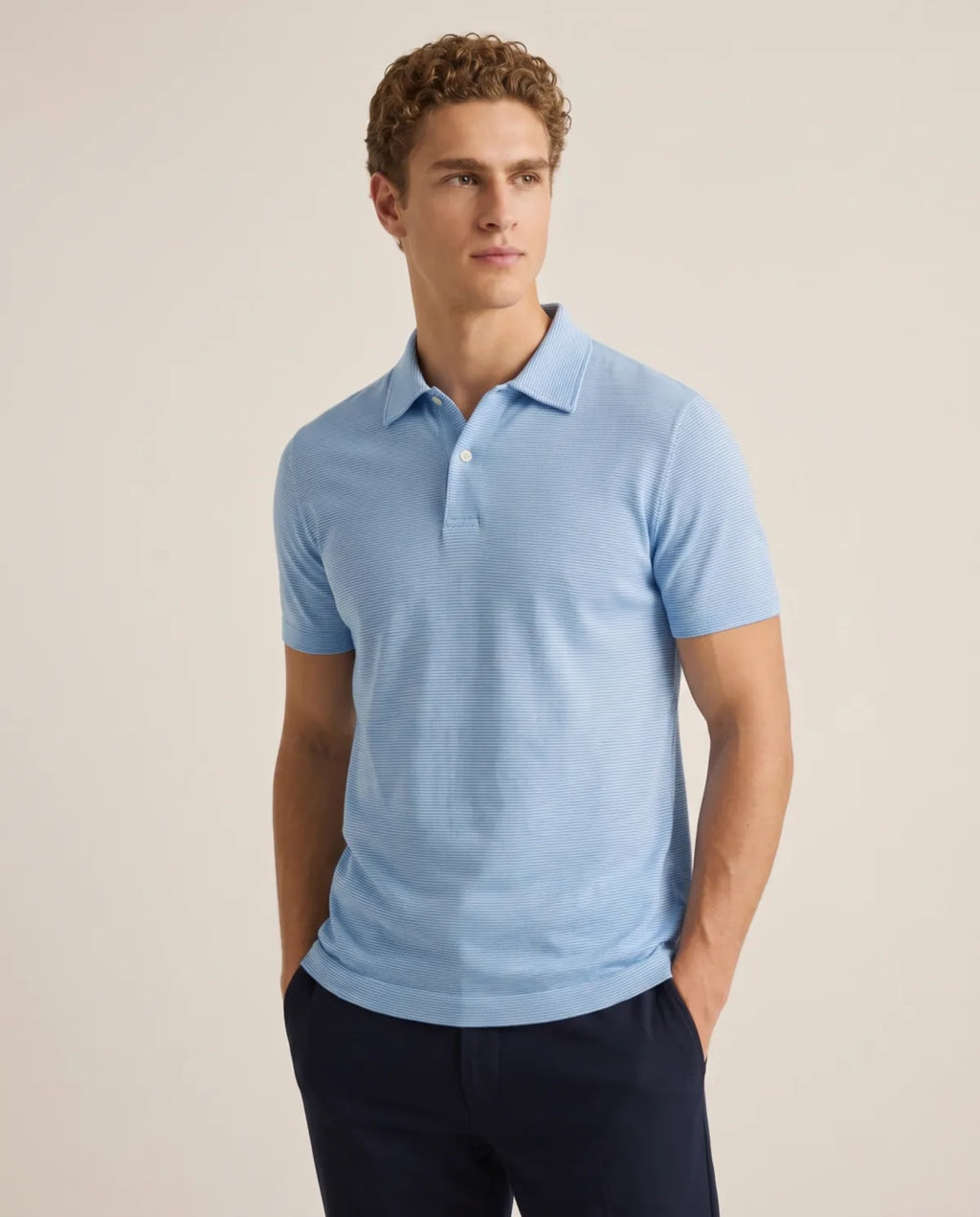 Camiseta Polo mini rayas Brooks Brothers - Azul Medio - Modelo 1